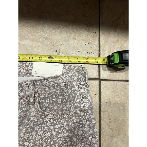 American Eagle Jeans Womens 8 90's Straight Leg Regular Floral Flower AOP NEW - Picture 7 of 12
